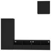 vidaXL 4 Piece TV Wall Units Black Engineered Wood