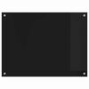 vidaXL Kitchen Backsplash Black 80 x 60 cm Tempered Glass