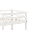 vidaXL Loft Bed Frame without Mattress White 90x190cm Solid Wood Pine