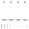 vidaXL Earth anchor 4 pcs &Oslash;10 x 40 cm Galvanized Metal Silver