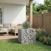 vidaXL Gabion Raised Bed Silver 60 x 60 x 55 cm Galvanised Steel