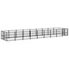 vidaXL Outdoor Dog Kennel Steel 16.89 m²