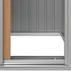 vidaXL Garden Shed Brown 126x97.5x177 cm Galvanised Steel