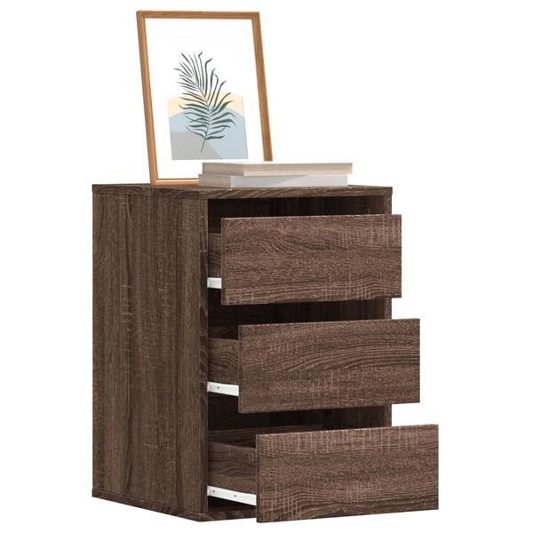 vidaXL Corner Chest of Drawers Brown Oak 40x41x58 cm Engineered Wood