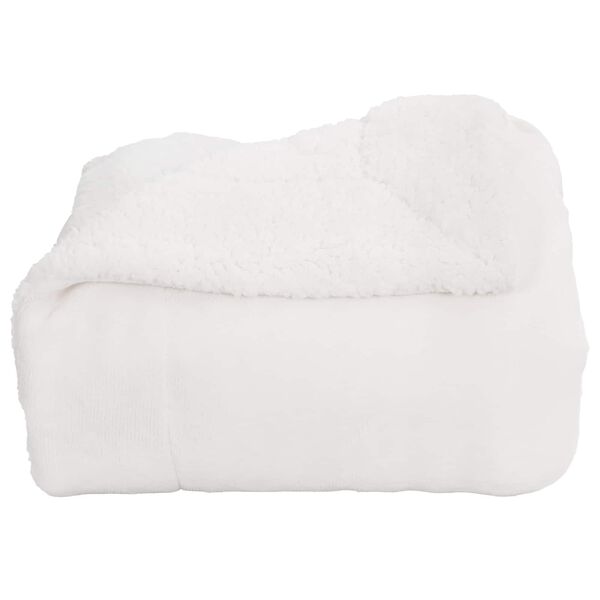 vidaXL Throw Blanket White 240 x 270 cm Fleece