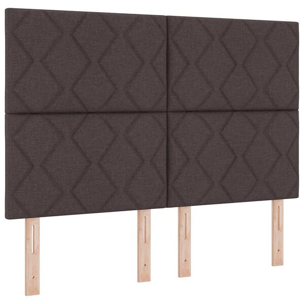 vidaXL Headboard with Headboard Dark Brown 160 cm Faux Leather
