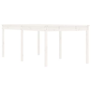 vidaXL Garden Table White 203.5x100x76 cm Solid Wood Pine