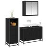 vidaXL Bathroom Furniture Set 3 pcs Black oak Engineered wood