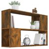 vidaXL Book Cabinet Smoked Oak 100x24x63 cm Engineered Wood