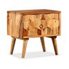 vidaXL Bedside Cabinet with 1 Drawer Solid Acacia Wood