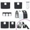 vidaXL Kids'Loft Bed Frame White and Black 99.5 x 200 cm Metal