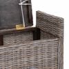 vidaXL Storage Bench with Cushion Grey 110 x 40 x 50 cm Rattan