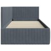vidaXL Corner Bed Frame with Headboard Dark Grey 90 cm x 190 cm Velvet