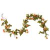 vidaXL Christmas Flower Garlands 6 pcs Sunset Red 215 cm