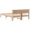 vidaXL Bed Frame with Headboard Brown 140 x 190 cm Solid Pine Wood