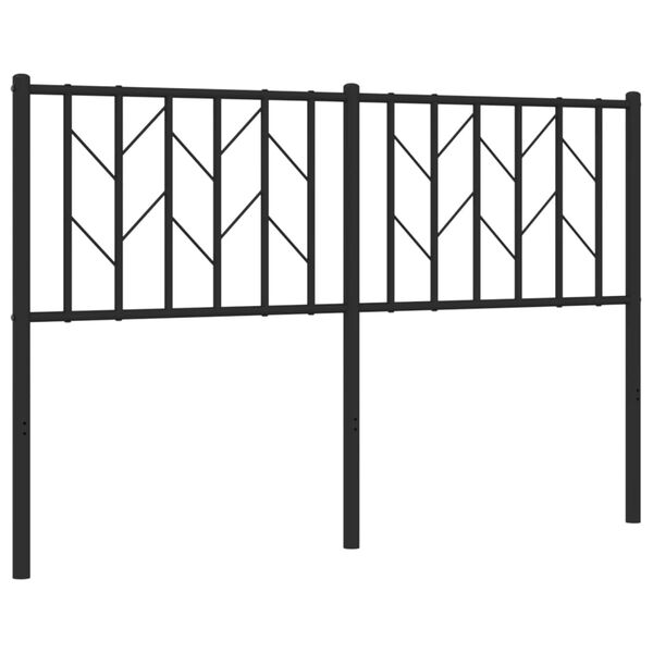 vidaXL Metal Replace Headboard Black 135 cm