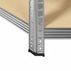 vidaXL 5-Layer Corner Shelf Silver Steel&Engineered Wood