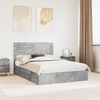 vidaXL Storage Bed Concrete Grey 150 x 200 cm Engineered Wood