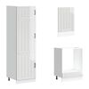 vidaXL 7 Piece Kitchen Cabinet Set Lucca High Gloss White Engineered Wood