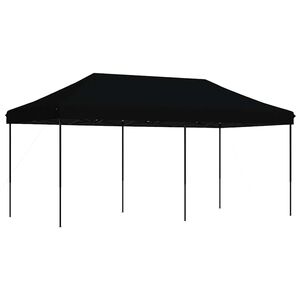 vidaXL Party Tent Black with Black Frame Oxford Fabric