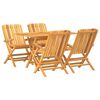vidaXL 5 Piece Garden Dining Set Solid Wood Teak