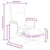 vidaXL Massage Recliner Chair with Footstool Black Faux Leather