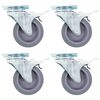 vidaXL Swivel Casters with Double Brakes 4 pcs 75 mm