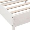 vidaXL Bed Frame without Mattress White 120x190 cm Small Double Solid Wood Pine
