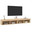 vidaXL TV Cabinets with LED Lights 2 pcs Sonoma Oak 100x30x30 cm