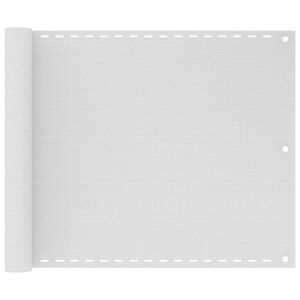 vidaXL Balcony Screen White 75x300 cm HDPE