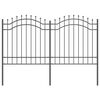 vidaXL Garden Fence Grey 165 cm Powder-coated steel