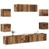 vidaXL 7 Piece TV Cabinet Set Wall-mounted Old Wood Engineered Wood