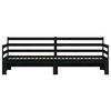 vidaXL Daybed with Trundle without Mattress Black 90x200 cm Solid Wood