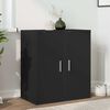 vidaXL Shoe Cabinets 2 pcs Black 32x35x70 cm Engineered Wood