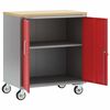 vidaXL Workshop Bench with Shelf Red and Grey 75 x 45 x 85 cm
