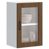 vidaXL Kitchen Wall Cabinet with Glass Door&nbsp;Porto Brown Oak