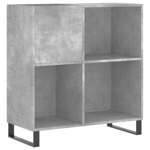 vidaXL Record Cabinet Concrete Grey 84.5x38x89 cm Engineered Wood