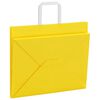 vidaXL Paper Bags 250 pcs with Handles Yellow 32x22x24 cm