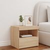 vidaXL Bedside Cabinet with LED Lights Sonoma Oak 50x40x45 cm