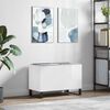 vidaXL Record Cabinet High Gloss White 74.5x38x48 cm Engineered Wood