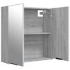 vidaXL Bathroom Mirror Cabinet Grey Sonoma 64x20x67 cm