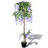 vidaXL Artificial Plant | Green | Wood | 120 cm | Decorative Inlays