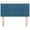vidaXL LED Headboard with LED Strip Lights Blue 100 cm Polyester