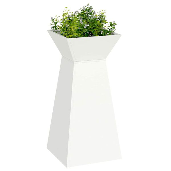 vidaXL Pillar Planter 2 pcs White 35 x 35 x 73 cm
