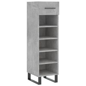 vidaXL Shoe Cabinet Concrete Grey 30x35x105 cm Engineered Wood