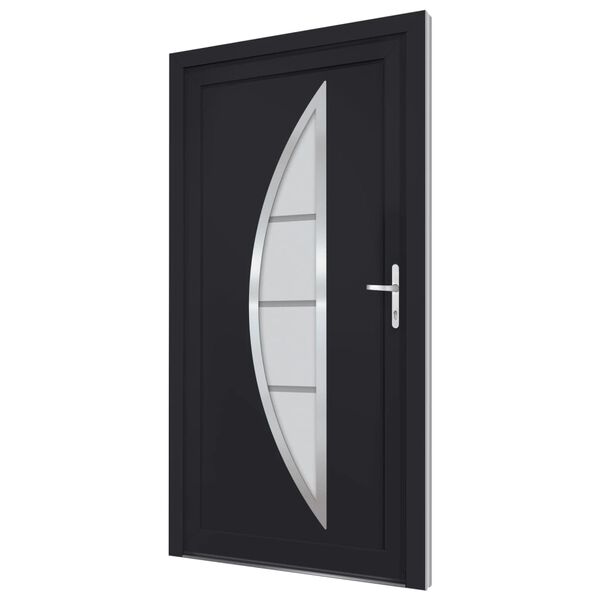 vidaXL Front Door Anthracite 98x190 cm PVC