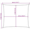 vidaXL Sunshade Sail 160 g/m&sup2; Rectangular Sand 2.5x3 m HDPE
