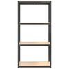 vidaXL 4-Layer Shelves 3 pcs Anthracite Steel&Engineered Wood