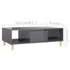 vidaXL Coffee Table High Gloss Grey 103.5x60x35 cm Engineered Wood