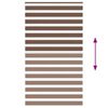vidaXL Zebra Blind Brown 120x230 cm Fabric Width 115.9 cm Polyester
